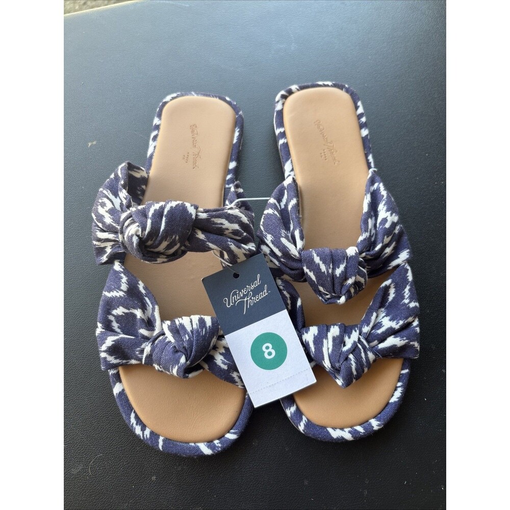 Universal Thread Women’s Blue/Chi Slide Sandals Size 8 New